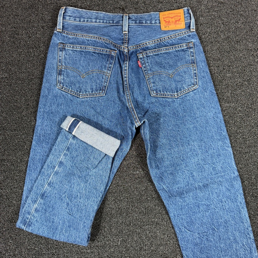 Levis 501 S Skinny White Oak Cone Denim Blue Jeans Redline Selvedge Men's 31x31